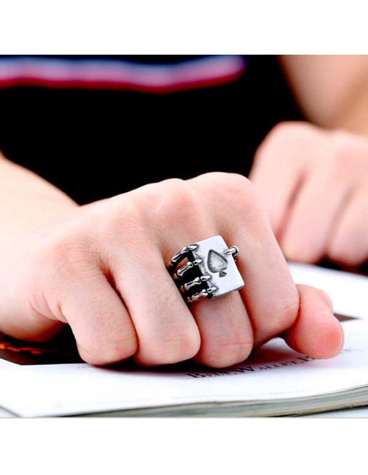 Poker Spade Ring