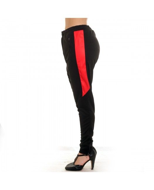 Panther Trackpants BlackNRed fra BSAT