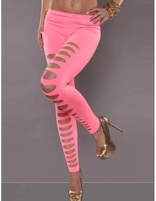 Hole Leggings Pink - T22584 - Leggings