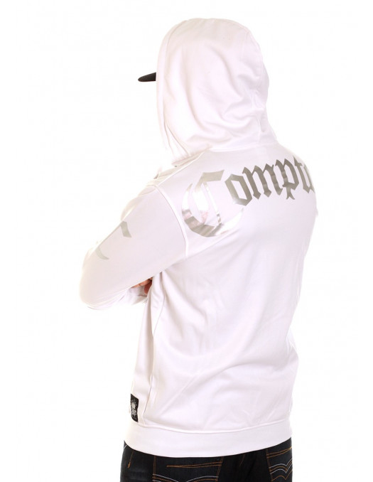 Straight Outta Compton ZipHoodie WhiteNSilver by BSAT