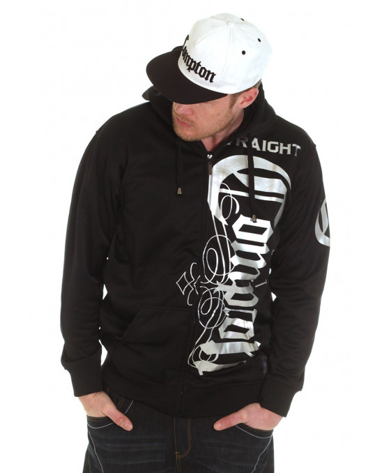 Straight Outta Compton ZipHoodie BlackNSilver by BSAT