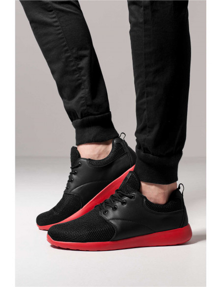 Light Casual Street Shoes BlackNRed