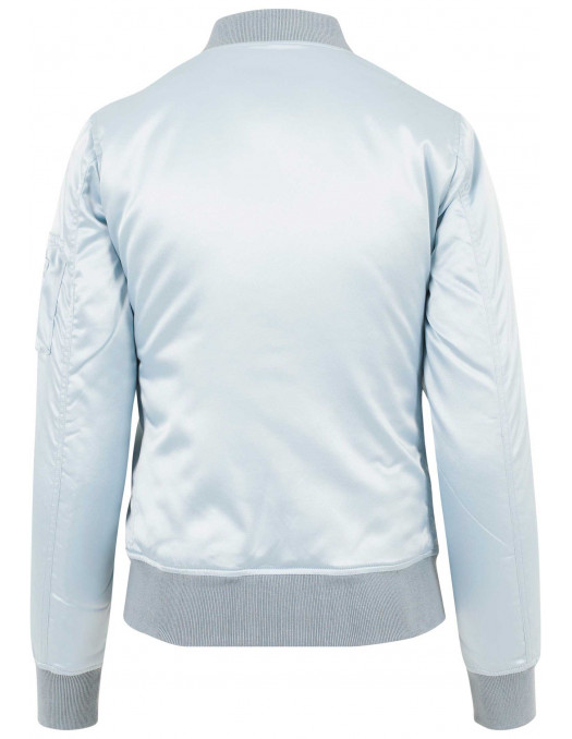 Urban Satin Bomber Jacket BabyBlue