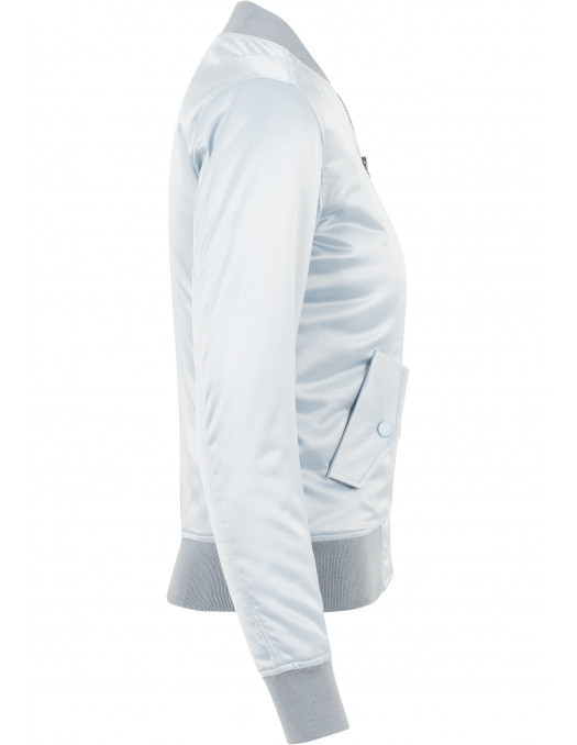 Urban Satin Bomber Jacket BabyBlue