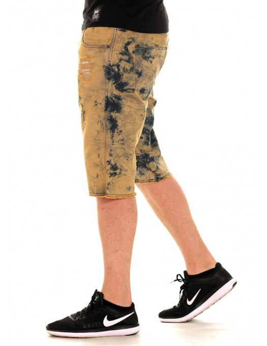Acid Wash Shorts Khaki