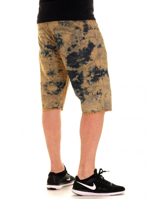Acid Wash Shorts Khaki