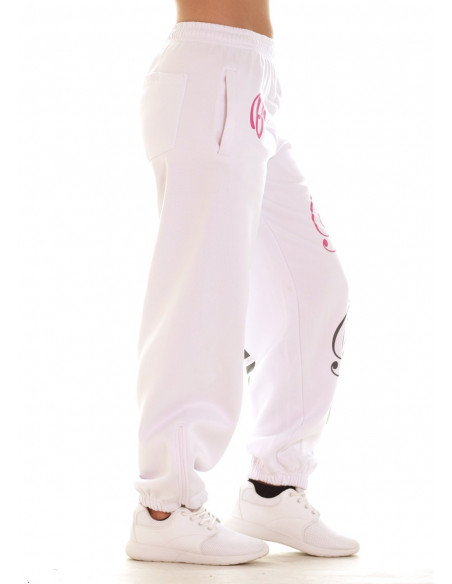 RebelBabe White Sweatpants Rosa/Grå by BSAT