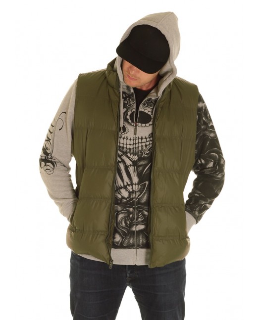 Solid Bubble Vest Olive