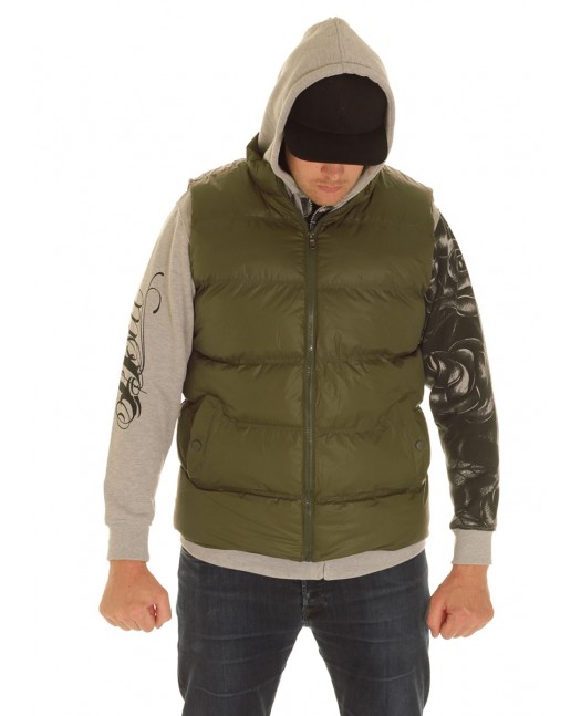 Solid Bubble Vest Olive