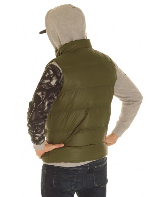 Solid Bubble Vest Olive