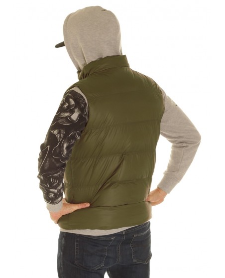 Solid Bubble Vest Olive