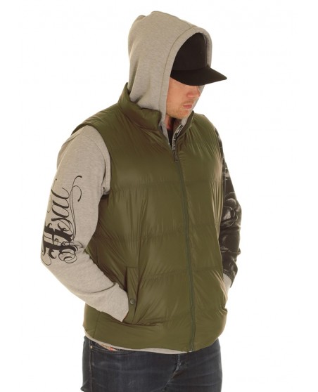 Solid Bubble Vest Olive