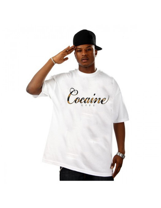 Cocaine Life brandlogo T-paita White