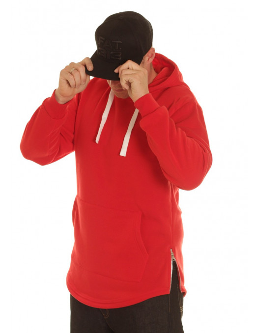 Access Side Zipper Hoodie Red