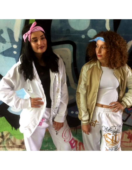 RebelBabe White Sweatpants Rosa/Grå by BSAT