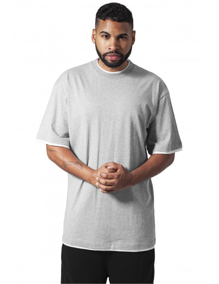 Contrast Tall Tee Grey White