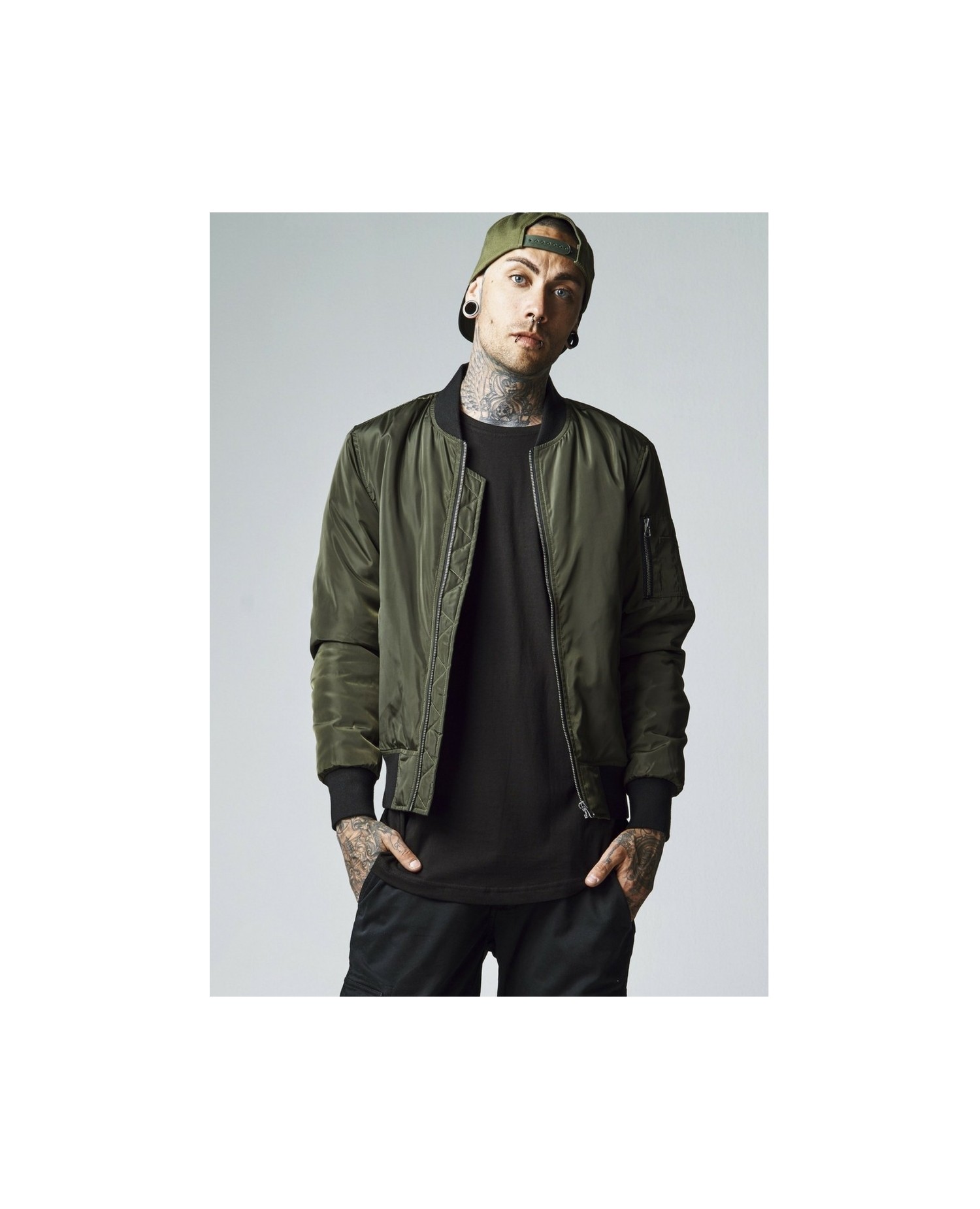 dark olive green bomber jacket