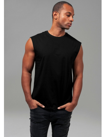 Open Edge Sleeveless Tee Black