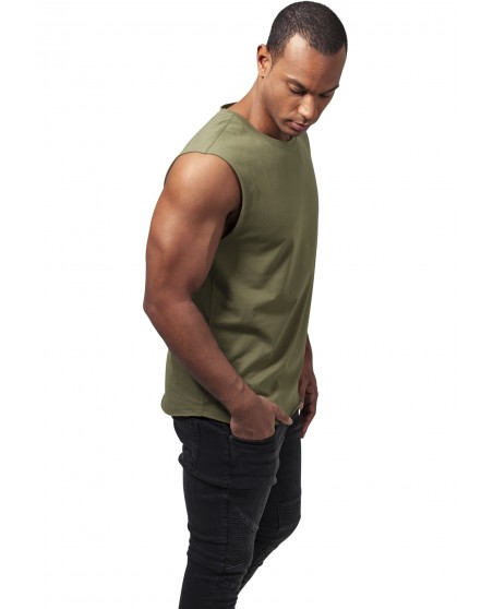 Open Edge Sleeveless Tee Olive