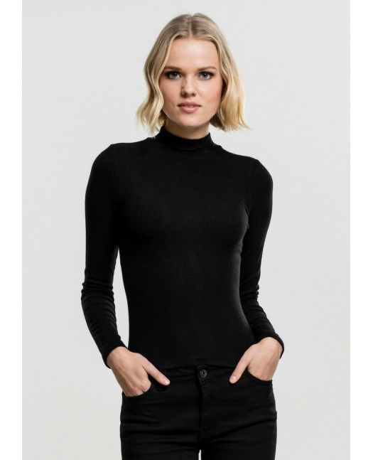 womens black roll neck