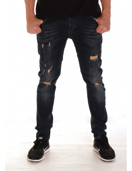 Just Rhyse Straight Fit Jeans Destroyed Blue