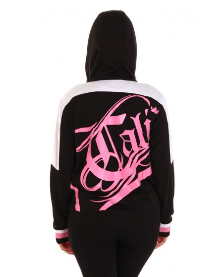 Cali Skull Panther Hoodie Pink by BSAT