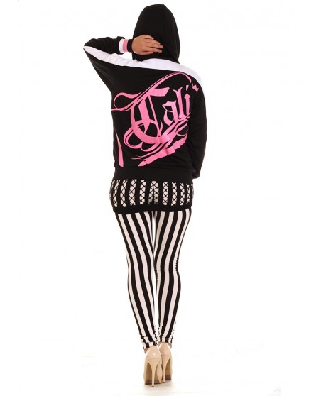 Cali Skull Panther Hoodie Pink by BSAT