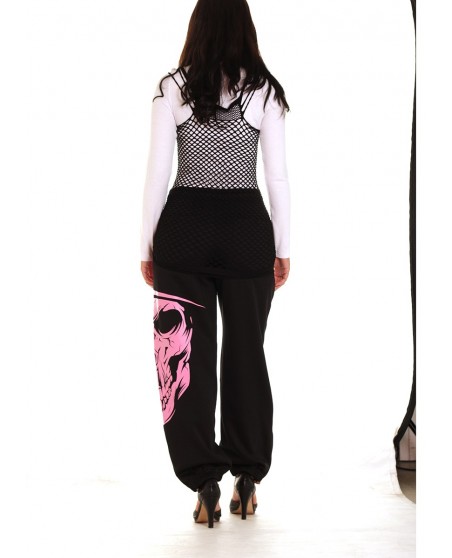 Cali Skull Panther Hoodie Pink by BSAT