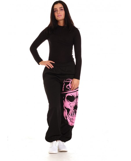 Cali Skull Panther Hoodie Pink by BSAT