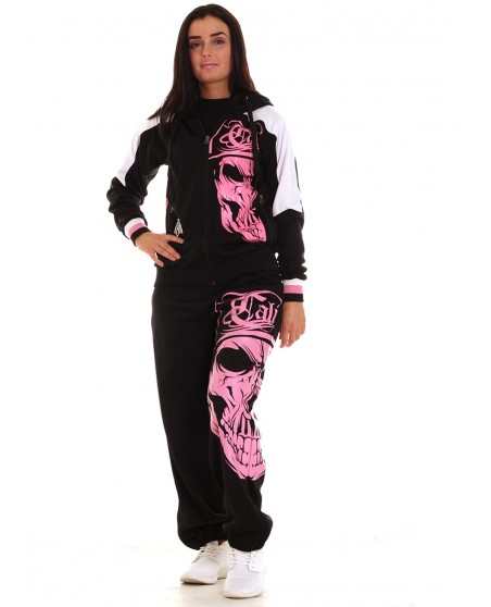 Cali Skull Panther Hoodie Pink by BSAT