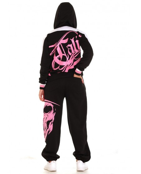 Cali Skull Panther Hoodie Pink by BSAT
