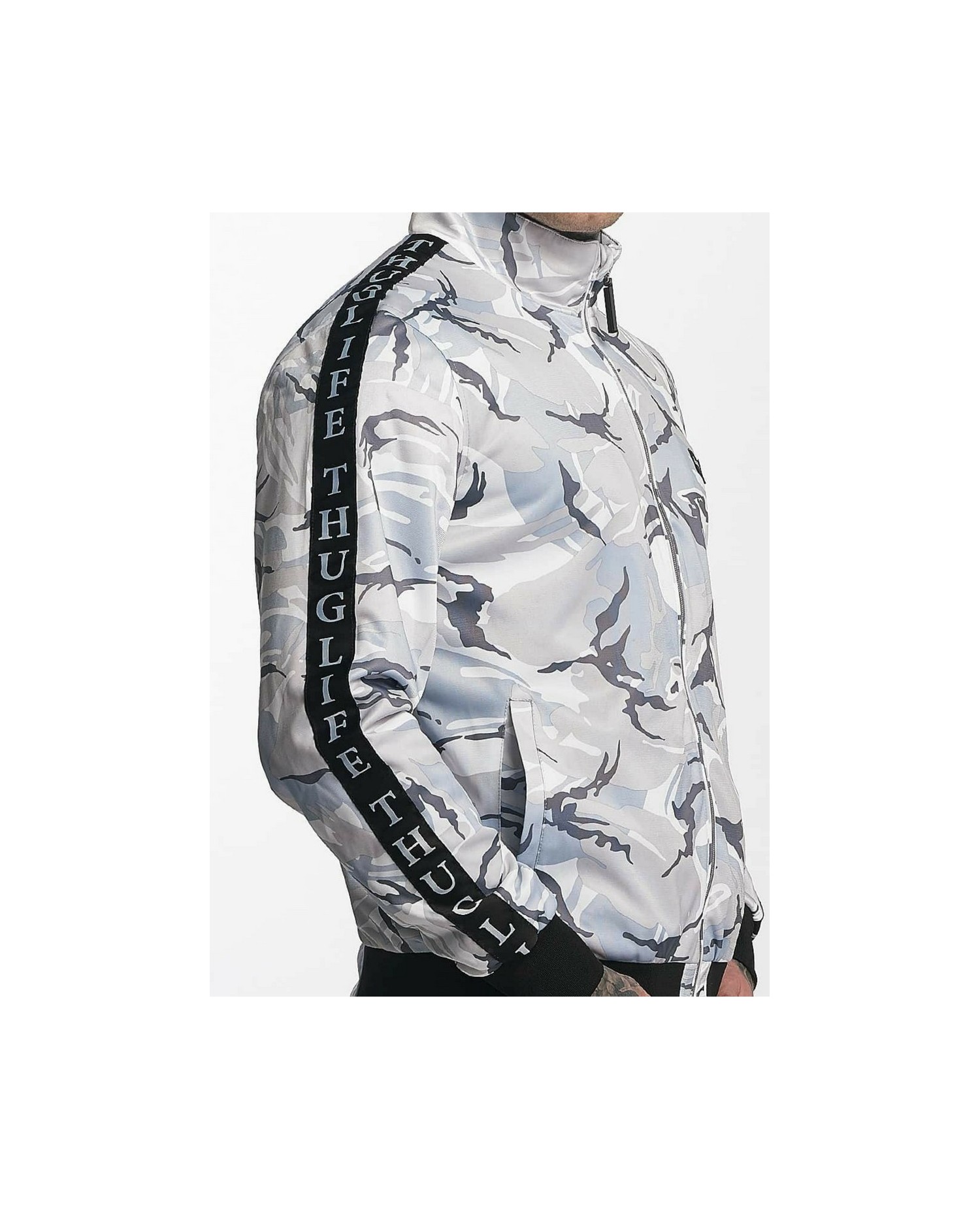 black white camo jacket