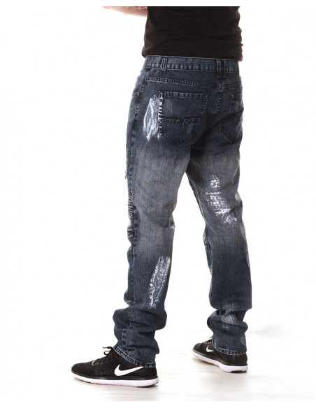 Access Denim Biker Jeans Dark Paint