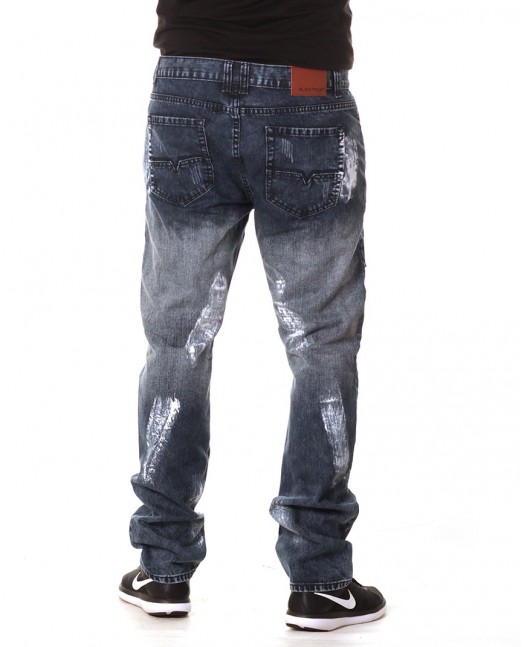 Access Denim Biker Jeans Dark Paint