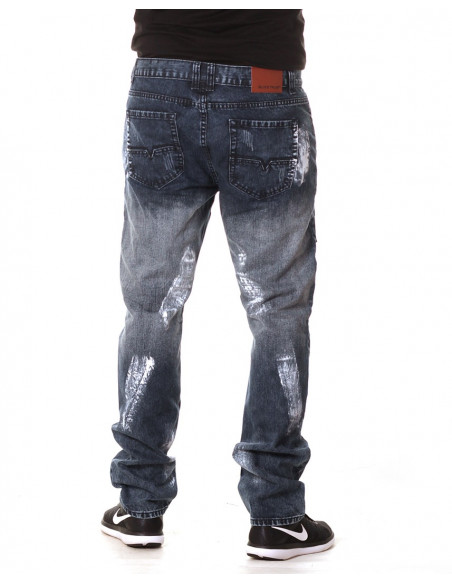 Access Denim Biker Jeans Dark Paint