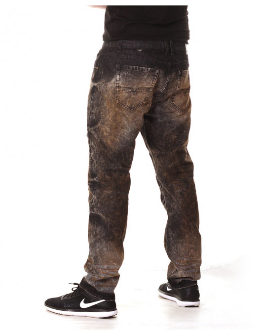 Access Denim Biker Jeans Black Copper