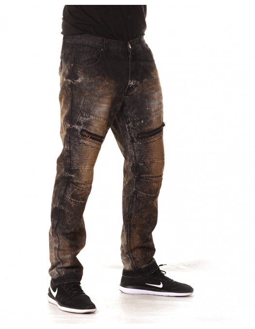 Access Denim Biker Jeans Black Copper