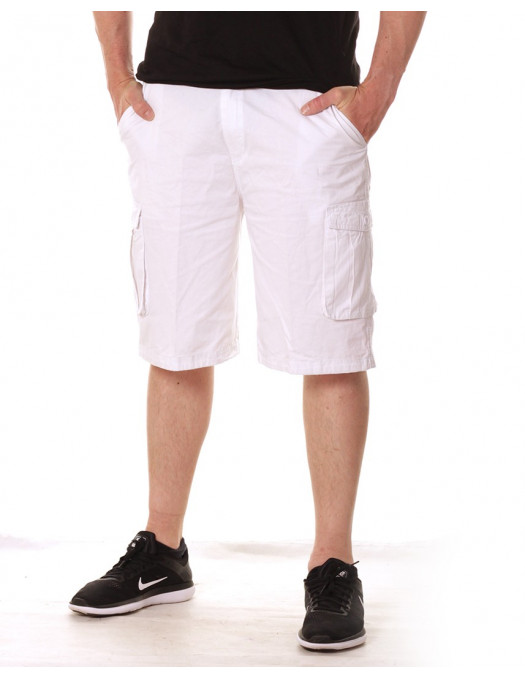 Access Washed Cargo Shorts White