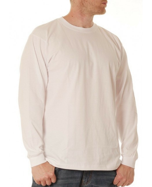 LS Crew Neck Tee White