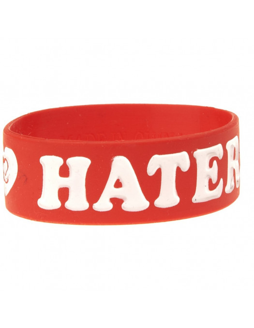 Armband - I Love Haters, Röd