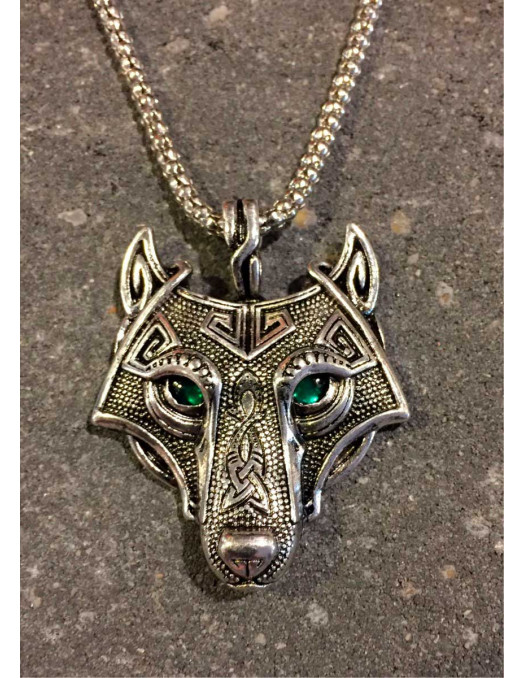 Vikings Jewelry, Necklace Wolf