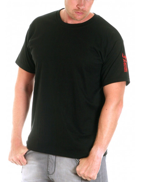 Premium Cotton Logo T-Shirt BlackNRed by Nordic Worlds
