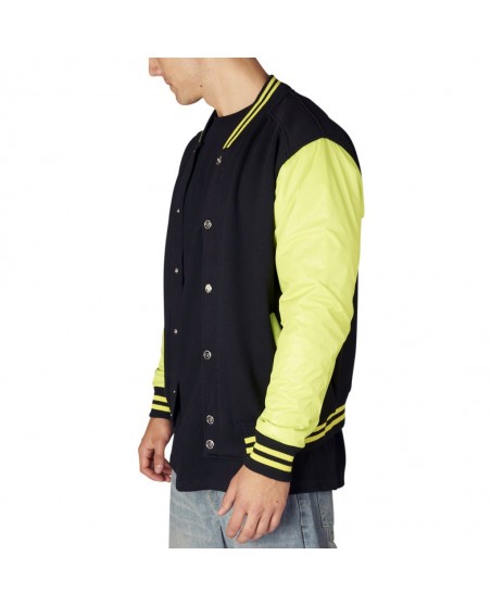 Townz CollegeLine Jakke black - neon grøn