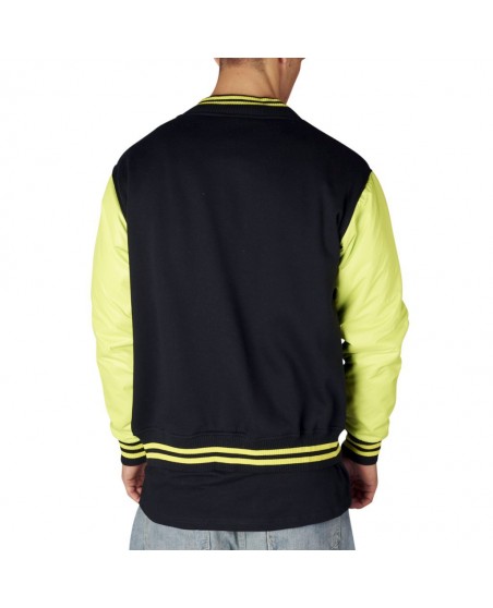 Townz CollegeLine Jakke black - neon grøn