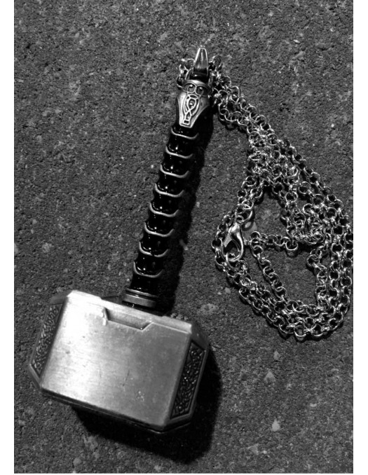 Thors Hammer Necklace metallic Big