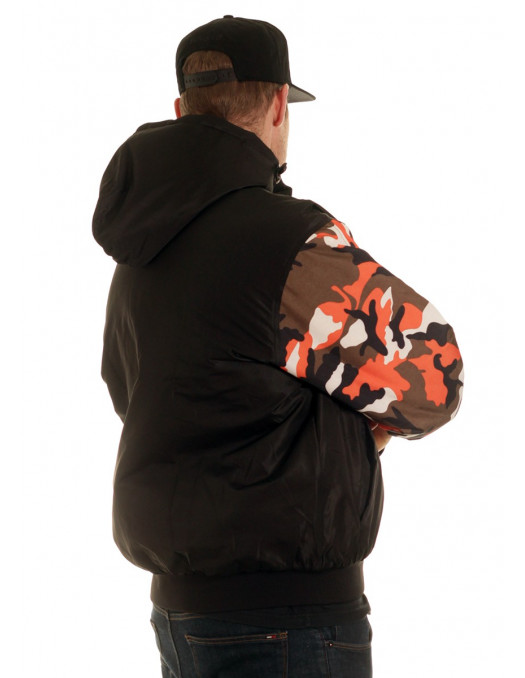BSAT Winter Jacket BlackNCamo Orange