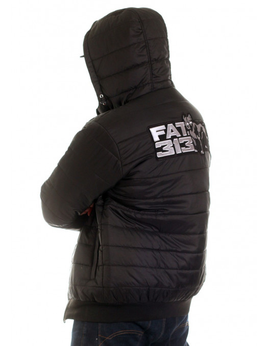 FAT313 Dog Bubble Winter Jacket Black