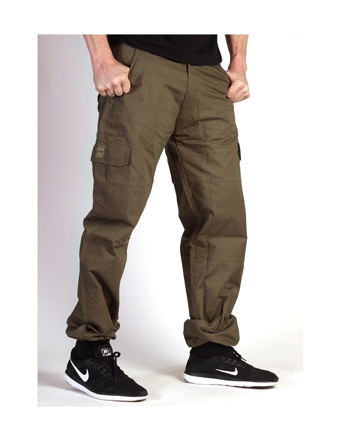 BSAT Regular Fit Combat Cargo Pants Olive Green