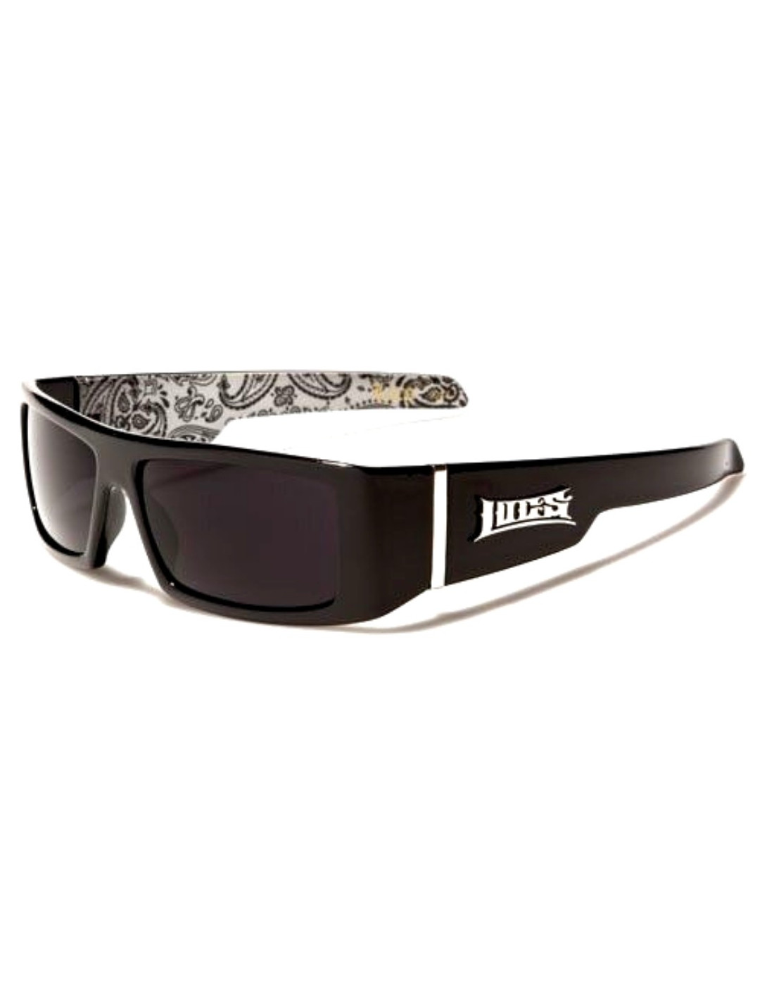 BLack LOCS Sunglasses Paisley White