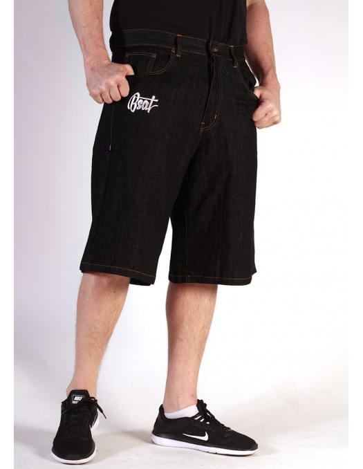 BSAT Black plain denim Shorts